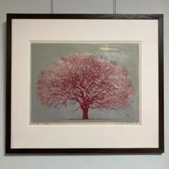 【真作】【直筆サイン】星襄一「夕の木（青）」【木版画】【美品】 木版画 星襄一 「早春(無限定版)」 商品番号123 - 絵のある