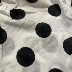 白黒水玉生地ドット柄生地2m