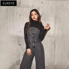 SUREVE ブラック サロペット