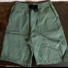 GUAL WORK ハーフパンツ 130 綿麻混合　カーキ