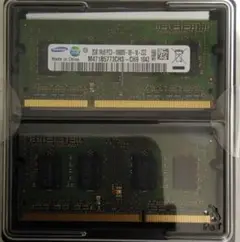 ノートPCメモリ　サムソン製PC3-10600S 2GBx2枚セット