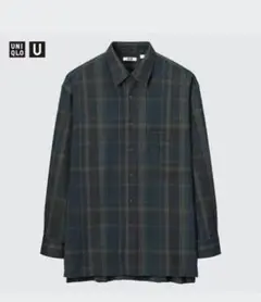 UNIQLO U フランネルオーバーサイズチェックシャツ L