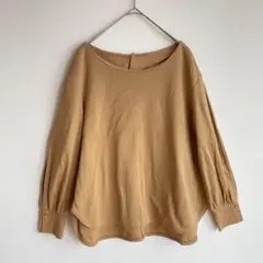 イルリノ ボートネック カットソー ブラウス S シャツ リブ 大人可愛い
