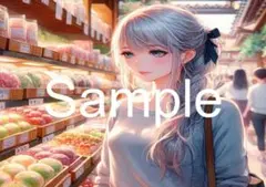 A4サイズアートポスター 1点もの 美女ポスター最高品質 D-ZD-２６