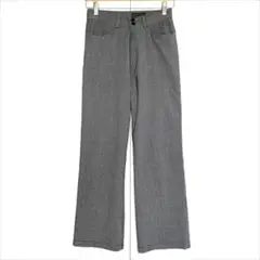ザンパ　ストレートパンツ　カジュアルパンツ　チェック　黒　白　サイズ60〜65