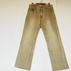 メンズ　ベージュ ストレートデニム パンツ　XL