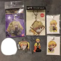 鬼滅の刃 我妻善逸 アクリルキーホルダー6点セット