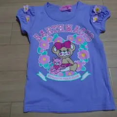 アースマジック　マフィー　半袖Tシャツ　120　フラワー　ラベンダー