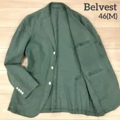 美品✨Belvest テーラードジャケット アンコン 麻 軽量 イタリア製 46