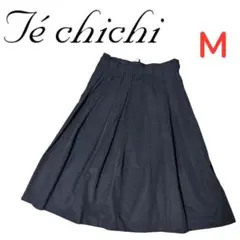新品　タグ付き　Te chichi　スカート　フレア　プリーツ　ネイビー　M
