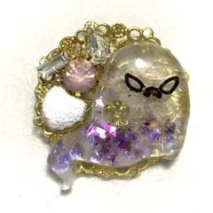 ハンドメイド　レジン　ブローチ　ゴースト　ハロウィン　イベント