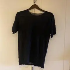 イツセイミヤケ 黒カットソー