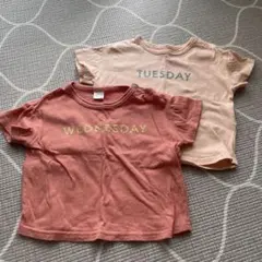 tete a tete 曜日プリントTシャツ2枚セット 80サイズ