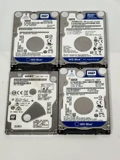 WD HGST HDD 500GB4枚セット 10,000時間未満　P8