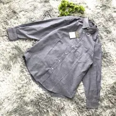 GUFFY【M相当】グレー 長袖シャツ 新品タグ付 カジュアル ボタンダウン