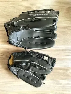 GP 野球 軟式グローブ グラブ ブラック 親子セット
