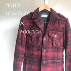 nano universe ナノユニバース ウールリッチ生地ミリタリージャケット