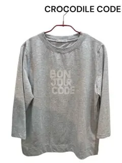 CROCODILE CODE 七分袖Tシャツ グレー
