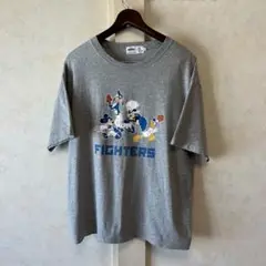 北海道日本ハムファイターズ × Disney コラボTシャツ Mサイズ グレー