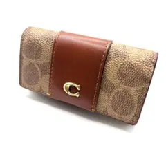 コーチ COACH キーケース 6連 キーリング シグネチャー レザー PVC