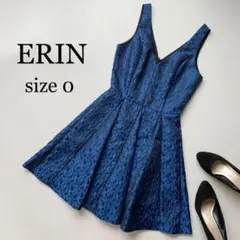 美品 ERIN ワンピース ドレス フレア パーティ セレモニー アニマル 総柄