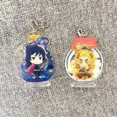 鬼滅の刃　冨岡義勇　煉獄杏寿郎　ミニアクリルスタンド　アクリルチャーム