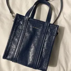 BALENCIAGA バザール ショッパーXXSネイビー