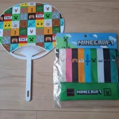 マインクラフト　マルチポケットケースとうちわセット