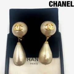 ✨美品✨ CHANEL イヤリング ココマーク パール スイング 刻印