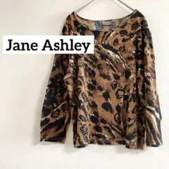即購入OK✨Jane Ashley レオパード柄 五分袖トップス Tシャツ