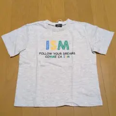 新品☆コムサイズム　グレー　グラフィックプリント 半袖Tシャツ120㎝