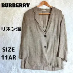 美品 BURBERRYS ジャケット 麻 リネン ベージュ L相当 11AR
