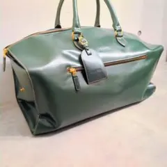 希少色 GOLD PFEIL ゴールドファイル ボストンバッグ グリーン レザー