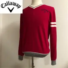 キャロウェイ レッドレーベル カシミア100% ニット ワインレッド LL