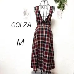 8900-2 コルザ COLZA チェック柄ジャンパースカート M ワンピース