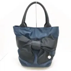 ✨美品✨ リボンデザイン Agnes b ナイロン ハンドバッグ