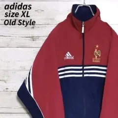 《超希少》adidas☆フランス代表☆バックロゴ刺繍☆XL☆刺繍☆アディダス
