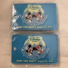 ディズニーリゾート　パークファンパーティ　オリジナルパスケース　2個セット　新品