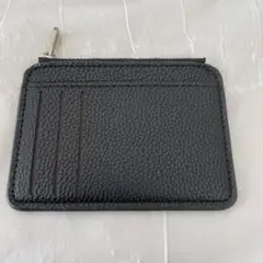黒レザー　本革 カードケース 小銭入れ