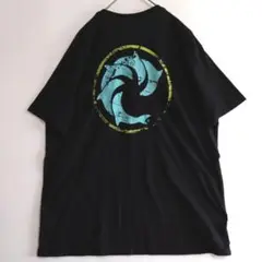 768 半袖Tシャツ XL 黒 バックプリント タグ無 US古着