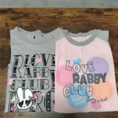 ラビットデザインTシャツ2枚セット