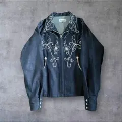 APUZZLINGHOME DENIMWESTERN JACKET-indigo