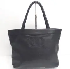 CHANEL シャネル キャビアスキン トートバッグ ブラック