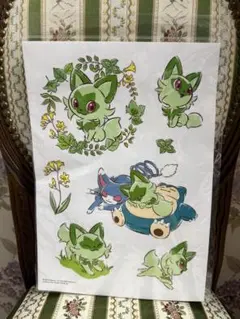 【レア】ポケモンセンター限定ウォールステッカーセット にゃ！にゃにゃ！ニャオハ！
