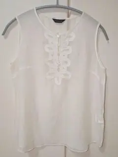TOTALITÉ ラトータリテ ホワイト ノースリーブ 刺繍 シャツ