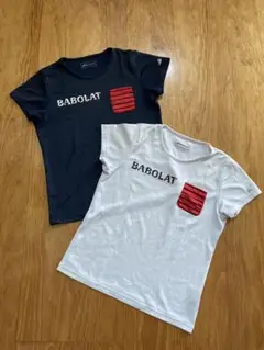 バボラ テニスTシャツ　レディース　Lサイズ　ホワイト色＆ネイビー色　2枚セット