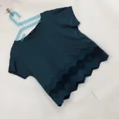 LAUTREAMONT Tシャツ ダーク グリーン 半袖 刺繍 38サイズ 大人