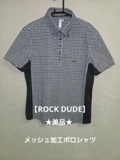 ★値下げ★ROCK DUDE ロックデュード チェック柄 ゴルフ 半袖ポロシャツ