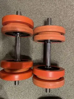ダンベルセット 重量プレート付き 片側計15キロ