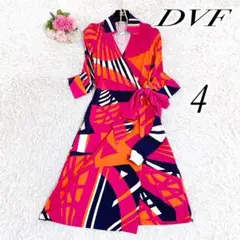 美品　ダイアンフォンファステンバーグ　七分袖　ラップワンピース　ピンク　4